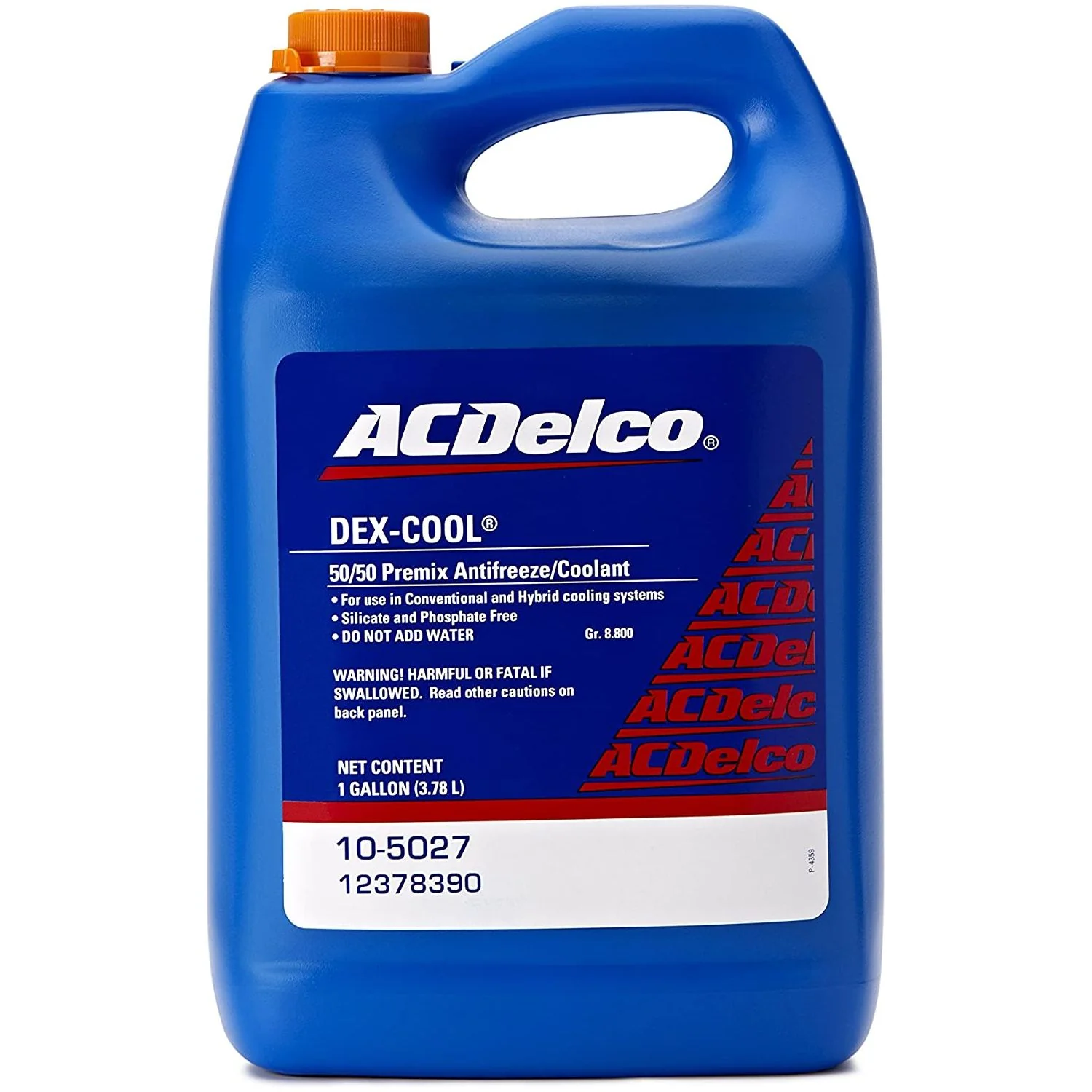 ACDelco Dex-Cool 50/50 Premix Engine Coolant/Antifreeze