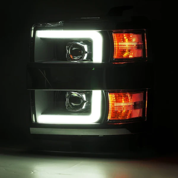 AlphaRex Pro-Series Halogen Projector Headlights - Black, 2015-2019 Silverado LML/L5P - Image 3