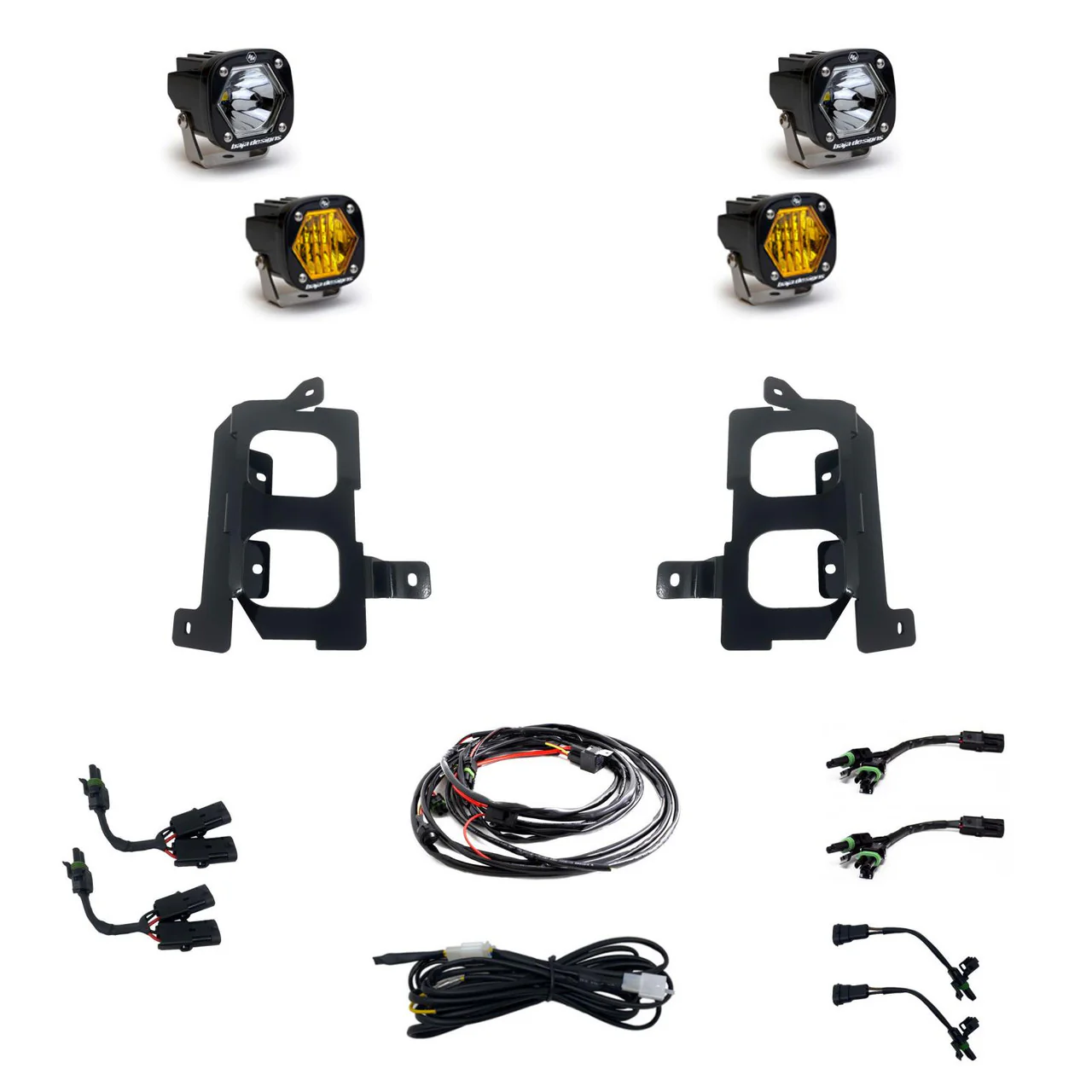 Baja Designs S1 Dual Fog Pocket Light Kit, 2020-2022 Silverado LM2 - Image 2