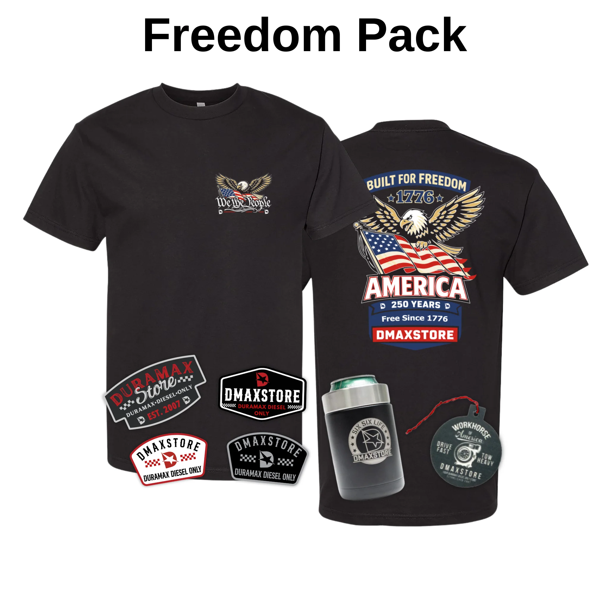 DMAX Freedom 250th Anniversary Black Tee - Image 2