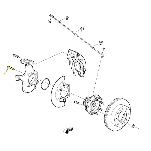 DMAX Wheel Bearing-Spindle Bolt-Zinc, 2001-2010 LB7/LLY/LMM - Image 2
