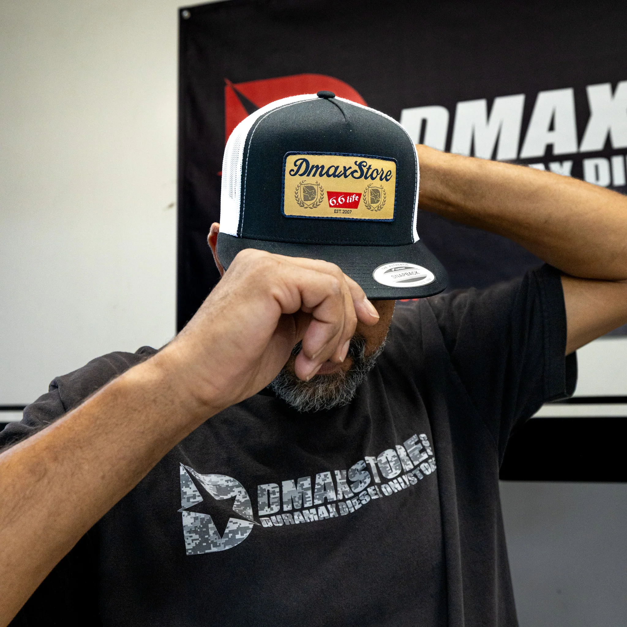 DmaxStore Banquet Black/White Snapback Hat - Image 7