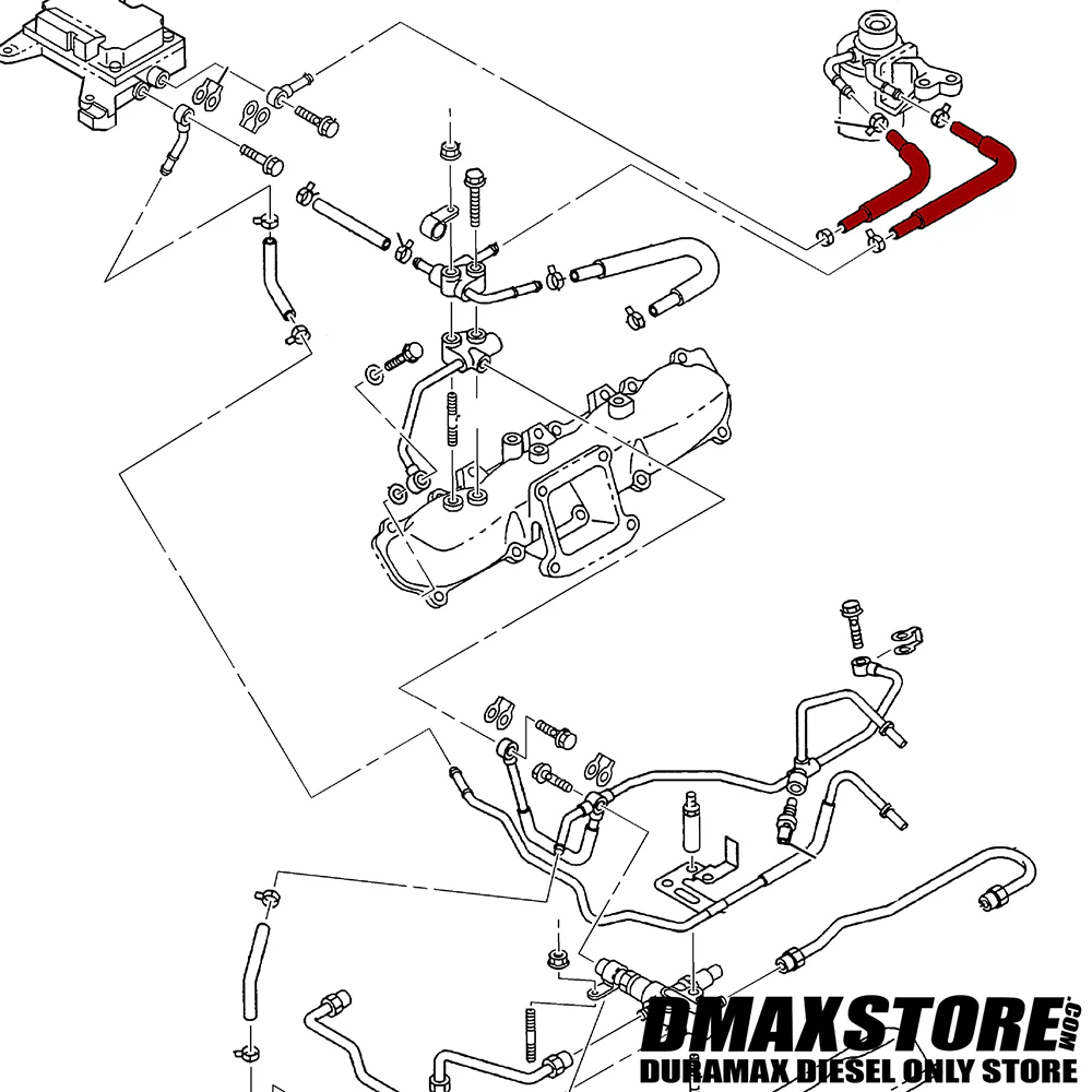 GM Fuel Filter Head Hose Kit, 2001-2004 LB7 - Image 4