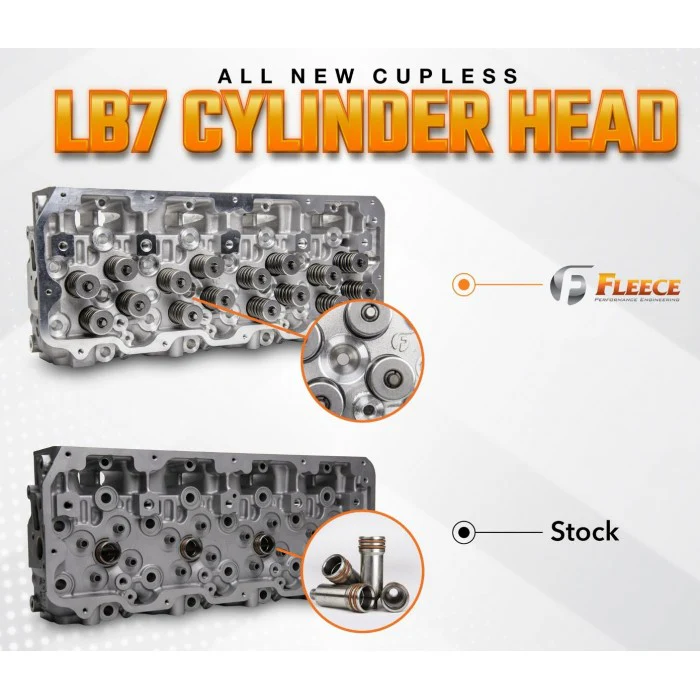 Fleece Performance Passenger Side Cupless Cylinder Head, 2001-2004 LB7 - Image 6