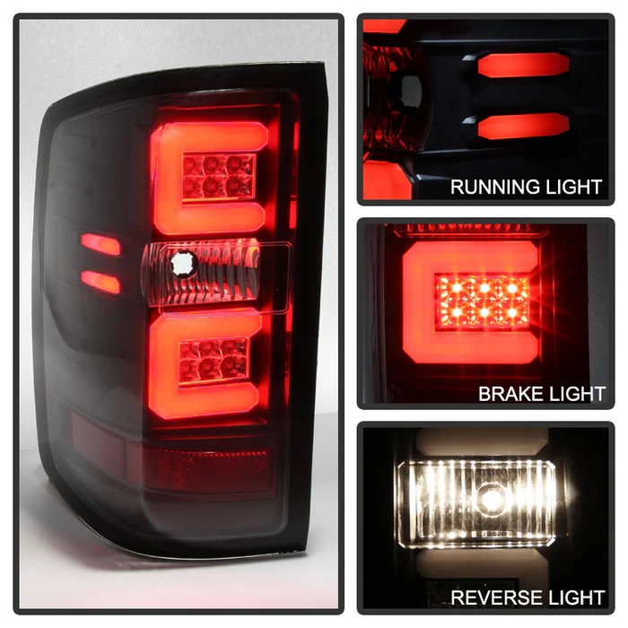 Spyder LED Tail Lights - Black 2015-2016 LML - Image 6