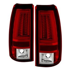 Spyder V2 LED Tail Lights - Red Clear Silverado 2003-2007 LB7/LLY/LBZ